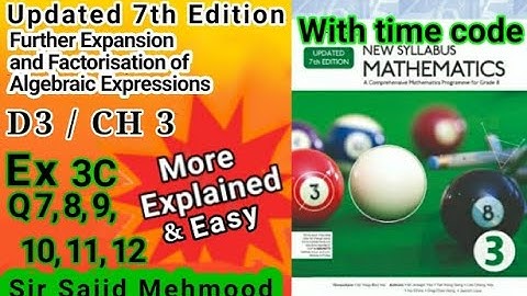 D3 math|Ch 3|Ex 3C|Q_7_8_9_10_11_12|New Updated 7th Edition|New Oxford Mathematic3|Sir Sajid Mehmood