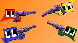 Dual Pistols Square Battle Only One Winner