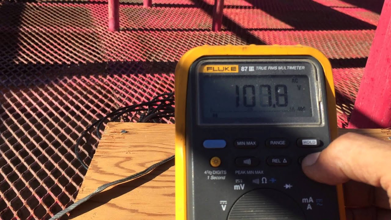 Multimeter measurements of Alternator Voltage and Frequency under load