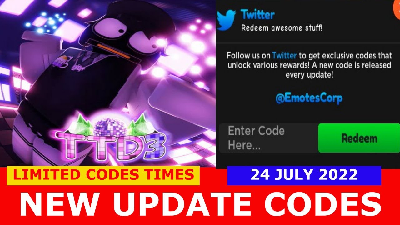 Roblox TTD 3 Codes for July 2022 – QM Games