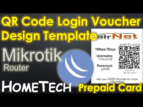 MikroTik - Userman QR Code Voucher Design Template | QR Code Login