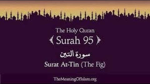 Surat At-Tin (The Fig) | HAFIZ HASAN SIDDIQUI |  سورة التين |