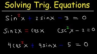 Solving Trigonometric Equations By Factoring & By Using Double Angle Identities