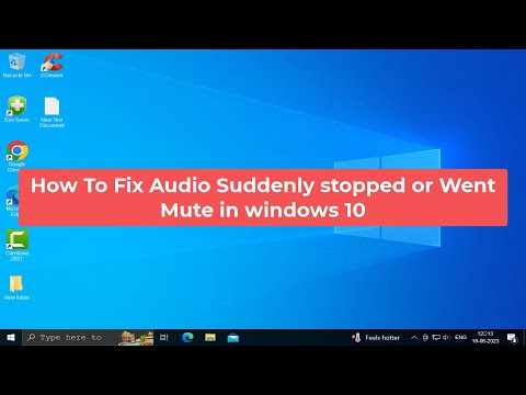 How To Fix Audio Suddenly stopped or Went Mute in windows 10