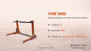 Mobile Hebebühne Modell FHB3000 - 2020 DE