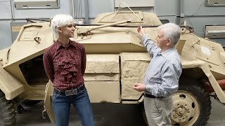 Sdkfz 223 with Hilary Doyle at NACC Ft. Benning