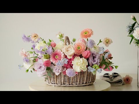 파스텔 플라워바스켓/ Flower Basket with Pastel color