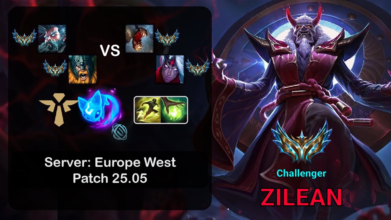 Zilean Support + Olaf vs Fiddlesticks + Varus - EUW Challenger - Patch 25.05