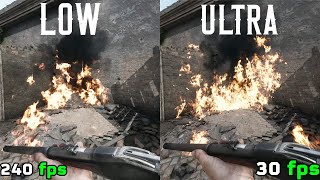 Hunt: Showdown Graphics Effects Comparison On Different Graphics | Fire, Explosions & Gunfire