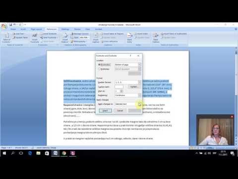 Video: Kako Umetnuti Fusnotu U Word