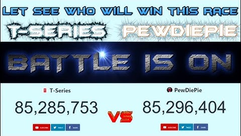 T-SERIES vs PEWDIEPIE LIVE SUBSCRIBERS COUNT