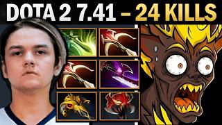 Shadow Fiend Dota 2 7.41 with Silveredge and 24 Kills - Dota 2 Gameplay