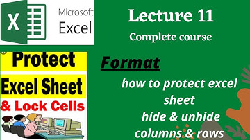 how to protect excel sheet || hide & unhide columns || hindi/urdu