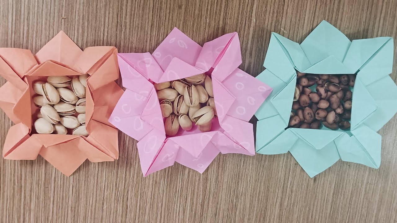 Paper storage box craft idea / Beautiful flower storage box making idea