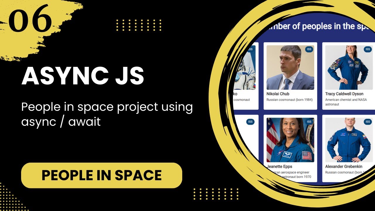 JavaScript #6 - People in space project using async await - YouTube
