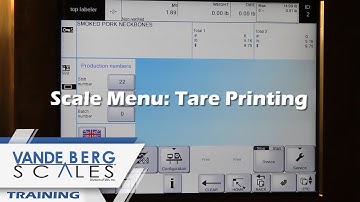 Bizerba GLM-e Weigh Price Labeler Training: Scale Menu Tare Printing