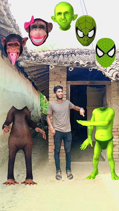 Alain And Funny Dancing Monkey Head Matching Dekha Jo Tune Meri Taraf #shorts #mmmrazz #funny #music