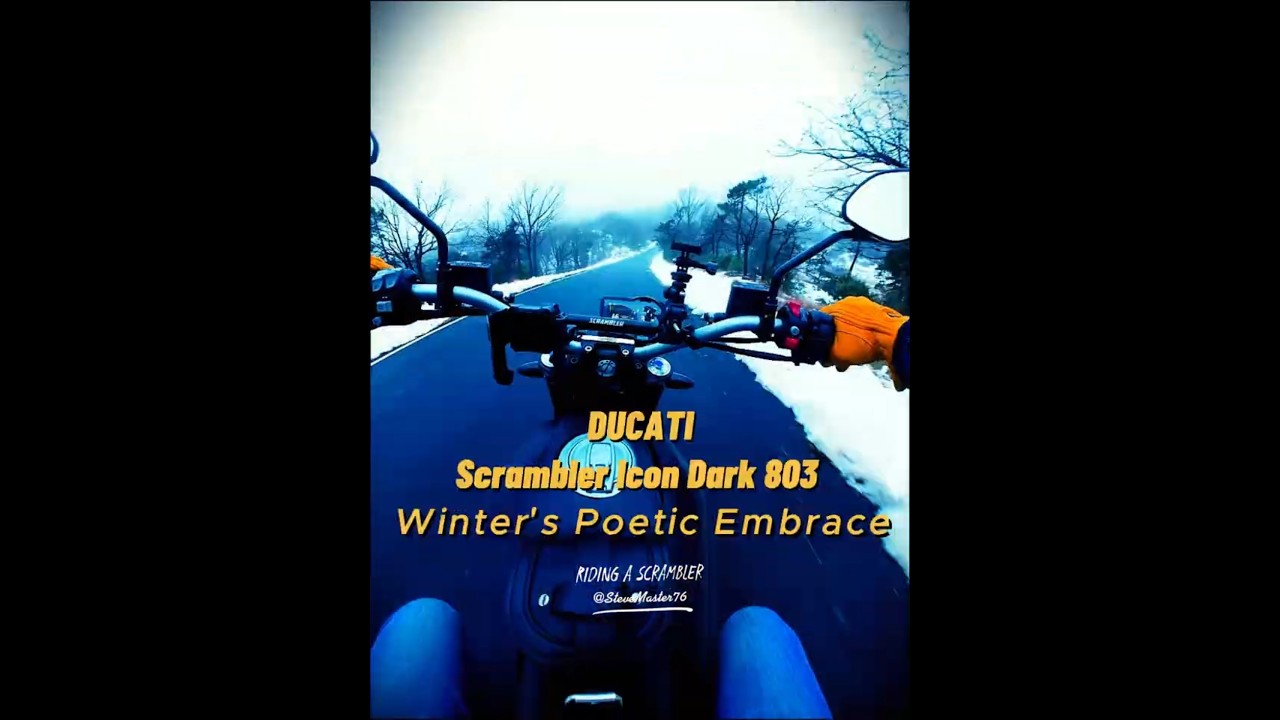 Ducati Scrambler Icon Dark 803 -Winter's Poetic Embrace- 4K POV