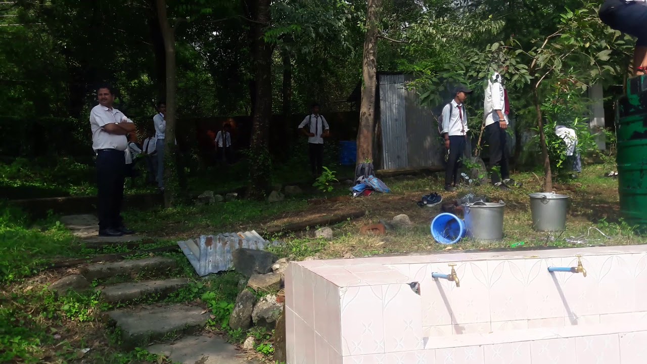 cleaning water tanks and school campus gsss chauntra distt. mandi h.p.