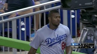 LAD@MIA: Puig grounds out in his return to action