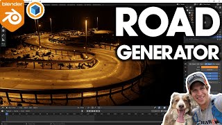 Geometry Nodes ROAD GENERATOR - Curves to Roads! (Amazing Node Tool)