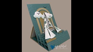 Triple Box Easel Card - Sunrise Sailing