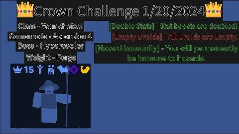 Crown Challenge 1/20/2024 - Wizard