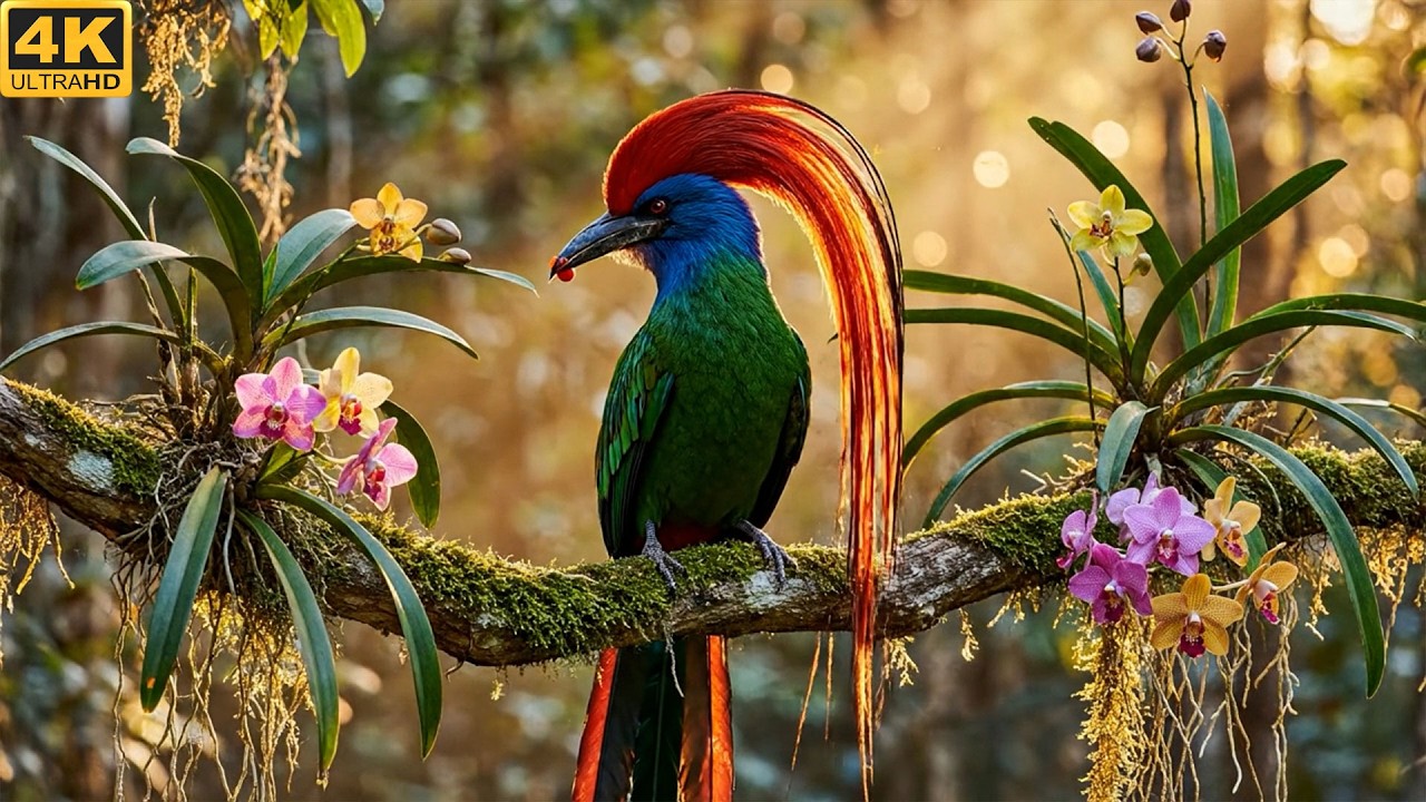 Top 50 Most Beautiful, Rare & Exotic Birds 🕊️ | Calming Nature Sounds 4K ASMR