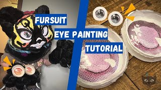 How to PAINT eyes for a fursuit | Kemono fursuit eyes | Fursuit eye painting timelapse tutorial
