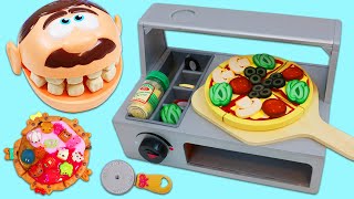 Feeding Mr. Play Doh Head Huge Pizza Party with Baking Oven Playset! screenshot 5