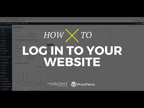 How to Log in to Your Website | Wordpress Tutorials by Sargent Branding Firm