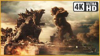 Godzilla vs Kong First Fight Ocean Battle Scene Movie Clip 4K (No Background Music)