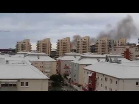 Fire at sunborn floating hotel Gibraltar pt1