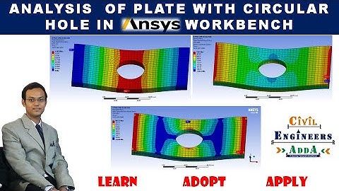 Analysis of Plate with Circular Hole at Centre with Ansys Workbench 2020 R1