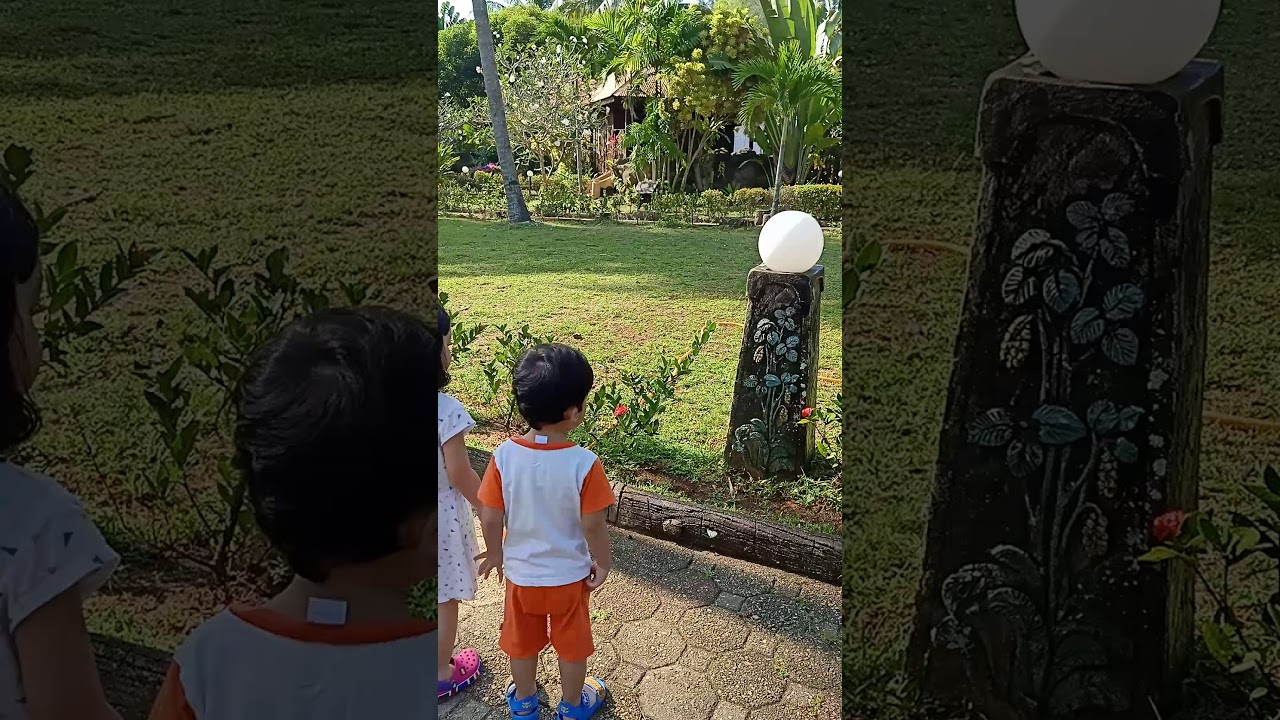 Syirah and tharizz chasing butterfly