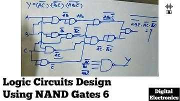 Logic Circuits Design From Boolean Expression Using NAND Gates | Question 6 | Digital Electronics