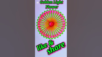 GOLDEN LIGHT FLOWER.#spirograph #art #spirographart #drawing #mandaladesign #geometricart #creative