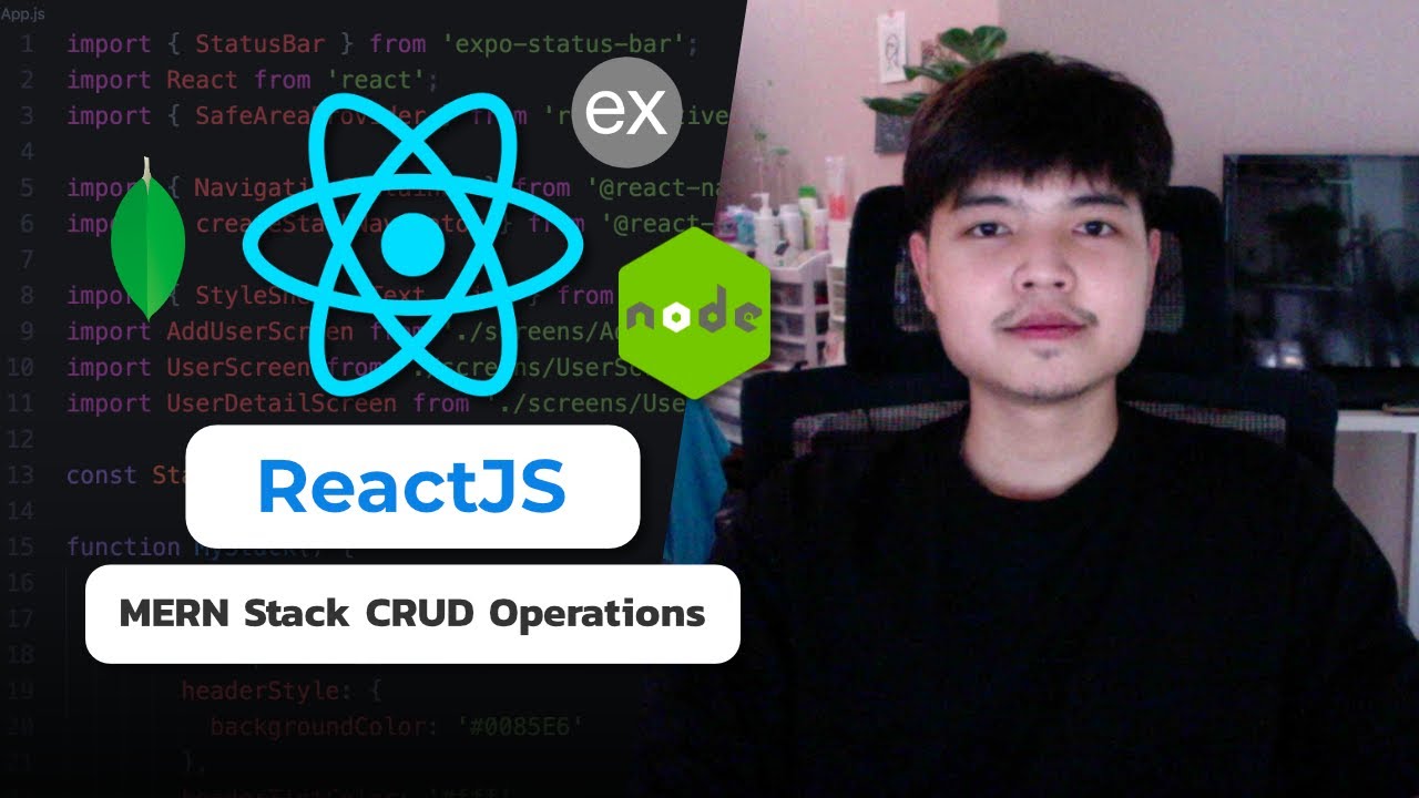 react สอน  Update New  สอน ReactJS สร้างระบบ CRUD ด้วย MERN Stack ?‍?⚛️?
