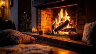 Peaceful March Fireplace Night 🔥 Relaxing Fire Crackles to Melt Your Stress Away screenshot 2