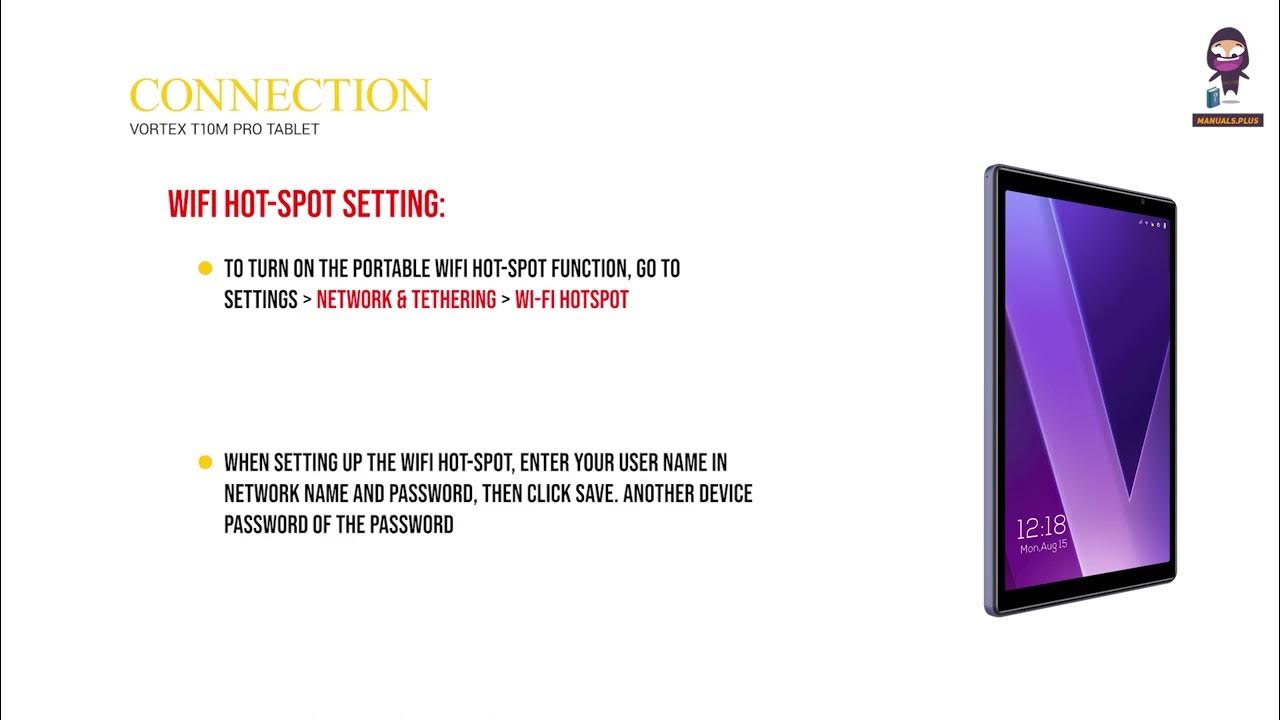 Vortex T10M PRO Tablet User Manual Power Button, Volume Button