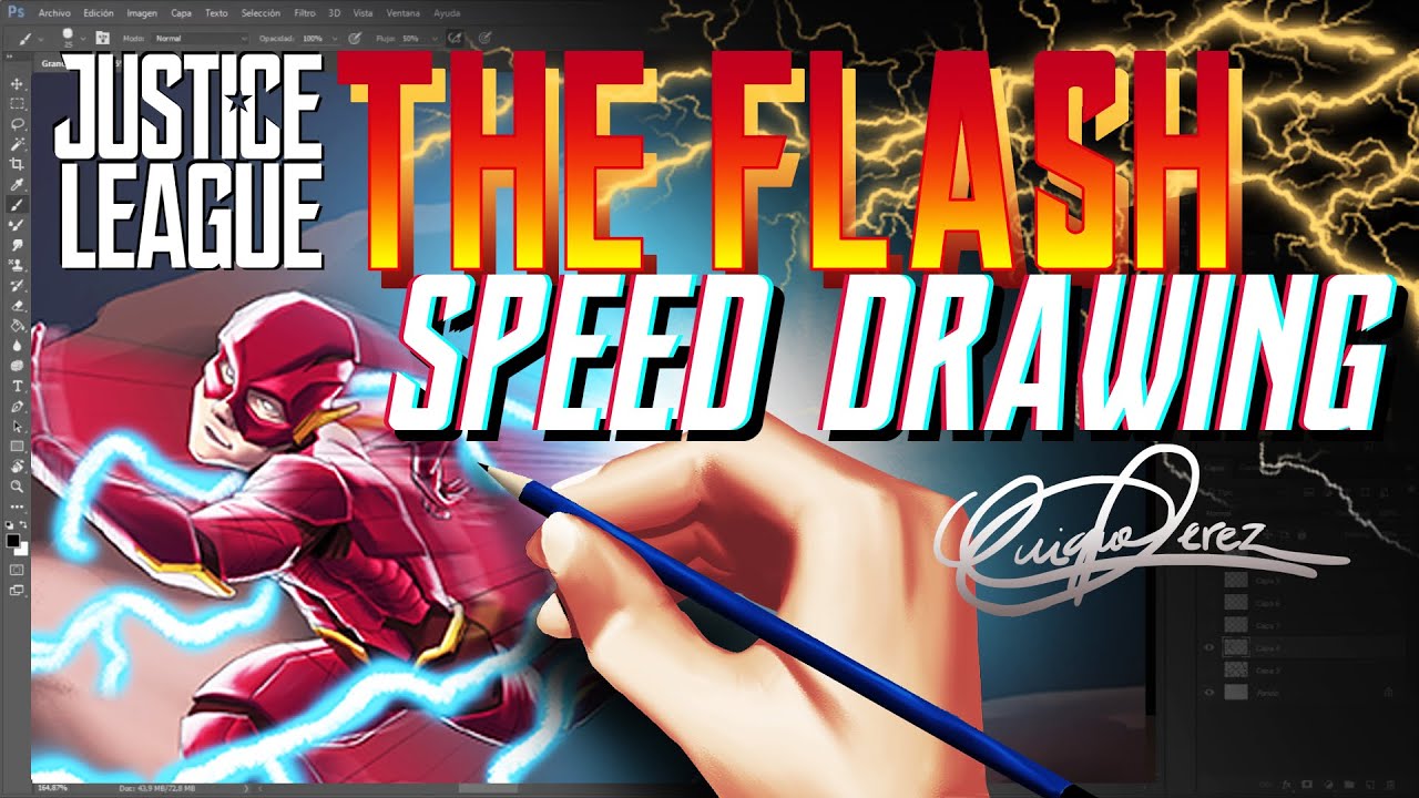 Justice League's The Flash - Speed Painting