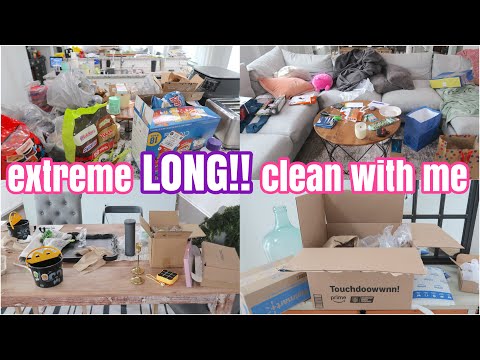 EXTREME LONG CLEAN WITH ME MESSY HOUSE TRANSFORMATION EXTREME CLEANING MOTIVATION 2025