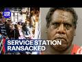Crowd ransacks petrol station in Alice Springs | 9 News Australia