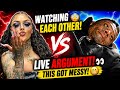 Blueface &amp; Jaidyn Alexis ARGUE On Separate Lives 😳 Watching Each Other LIVE
