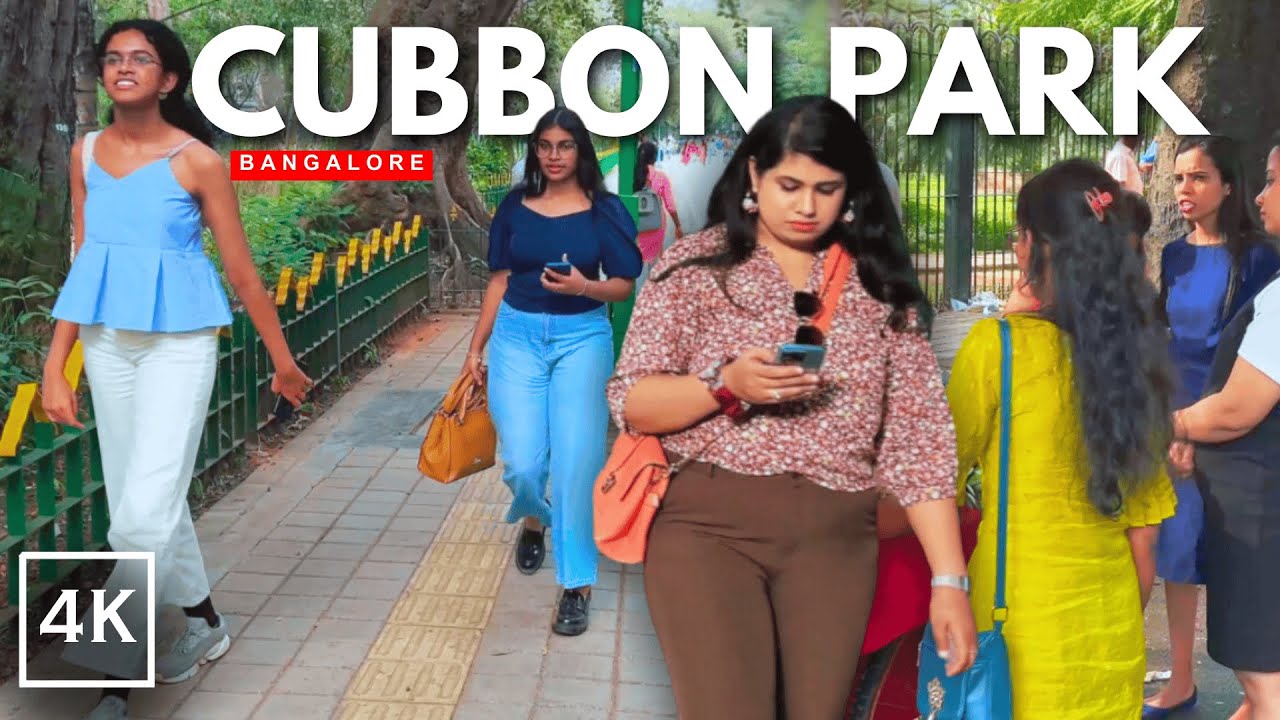 [4K ] Cubbon Park Bangalore - Walking Tour | Best Bangalore Green Space Experience!