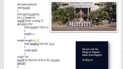 Reverse a string in C