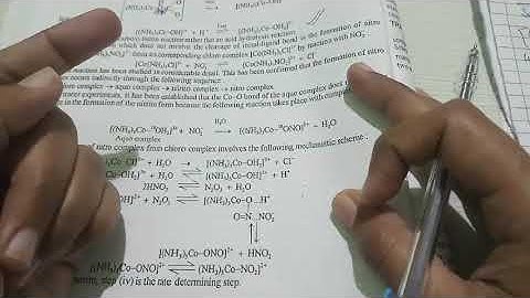 mechanism of substitution reaction and substitution rx. without cleavage of metal ligand bond
