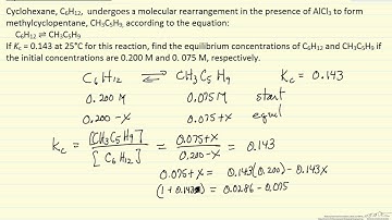 Equilibrium Concentrations (Example)