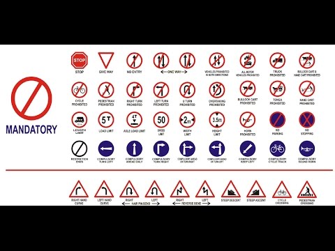 Road Signs Chart India