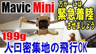 【DJI Mavic Mini】緊急着陸！人口密集地飛行OKのトイドローンがやっとキター